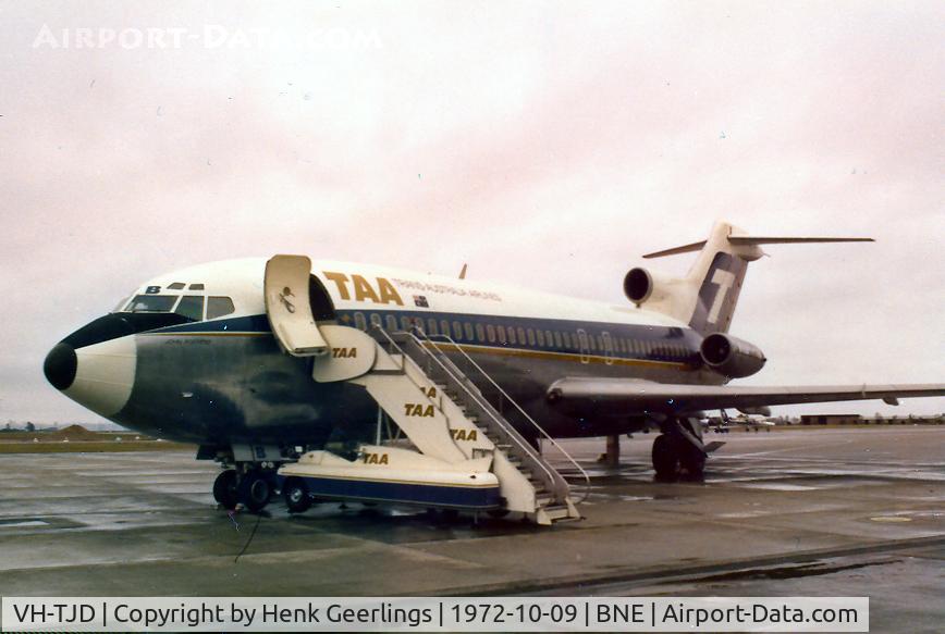 VH-TJD, 1966 Boeing 727-76 C/N 19254, Brisbane Airport , Oct 1972

TAA

Photo scanned from original