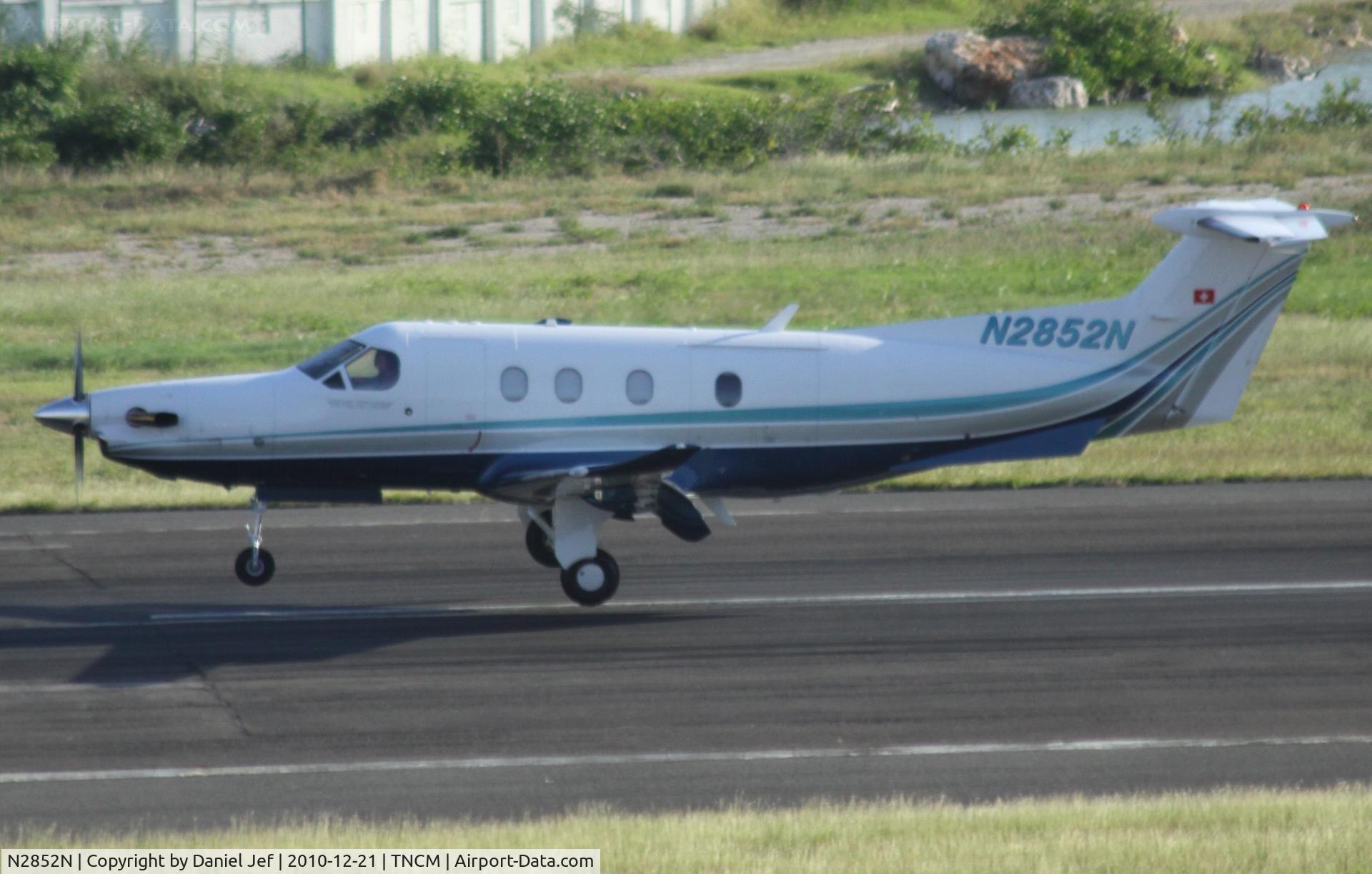N2852N, 2008 Pilatus PC-12/47E C/N 1075, N2852N departing TNCM