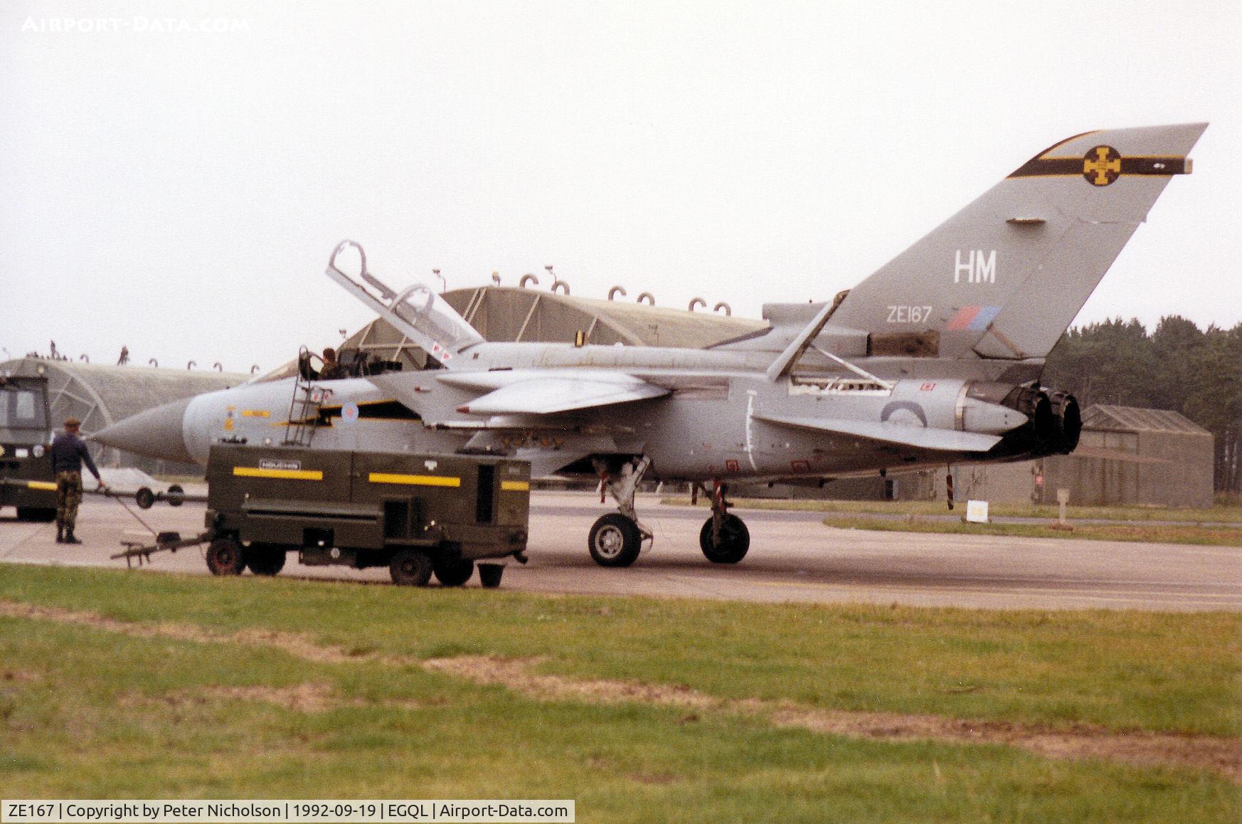 ZE167, 1986 Panavia Tornado F.3 C/N 545/AS019/3245, Tornado F.3 of 111 Squadron after performing at the 1992 RAF Leuchars Airshow.