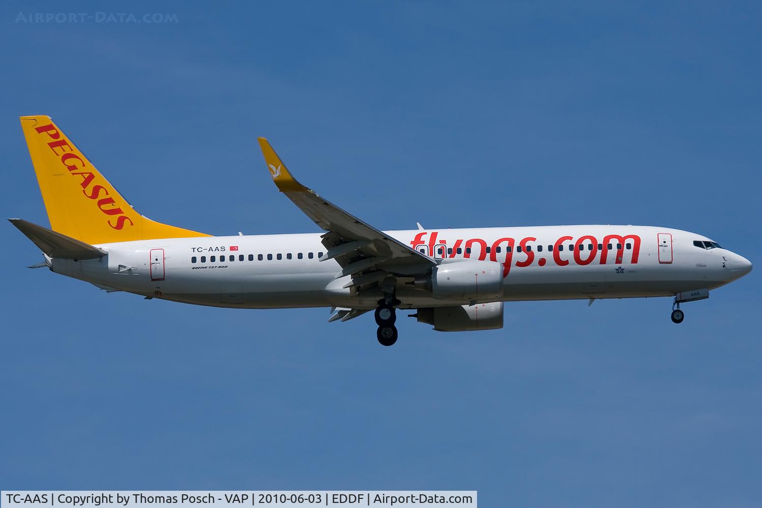 TC-AAS, 2010 Boeing 737-82R C/N 40871, Pegasus Airlines