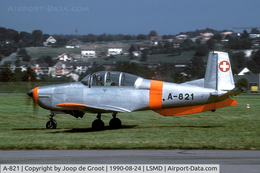 A-821, 1958 Pilatus P3-05 C/N 459-8, One of the light shuttle flights by one of the P-3s during the Flugmeisterschaften.
