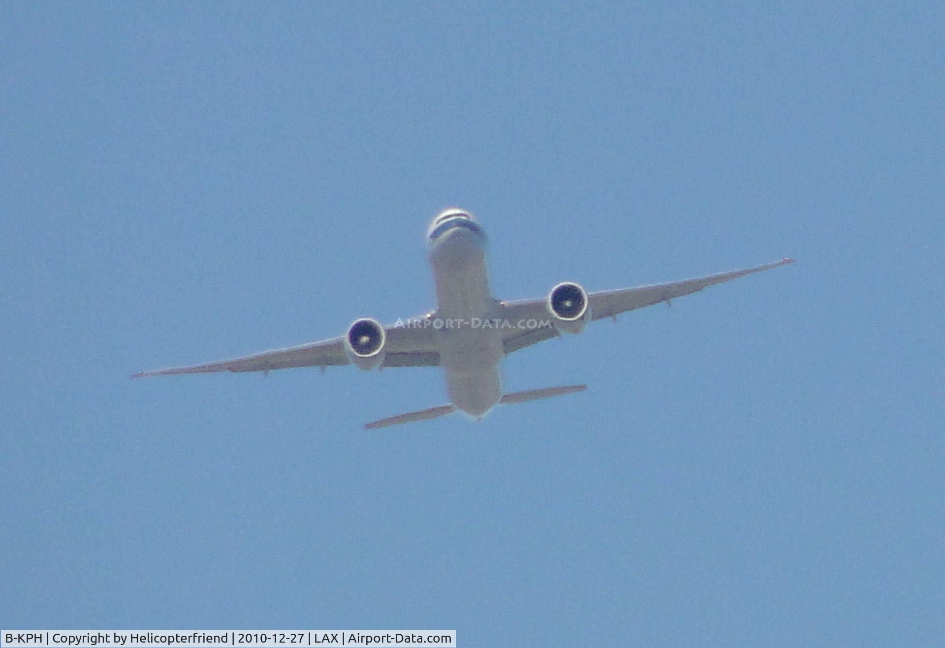 B-KPH, 2008 Boeing 777-367/ER C/N 35301, Turning from base leg to final for runway 14