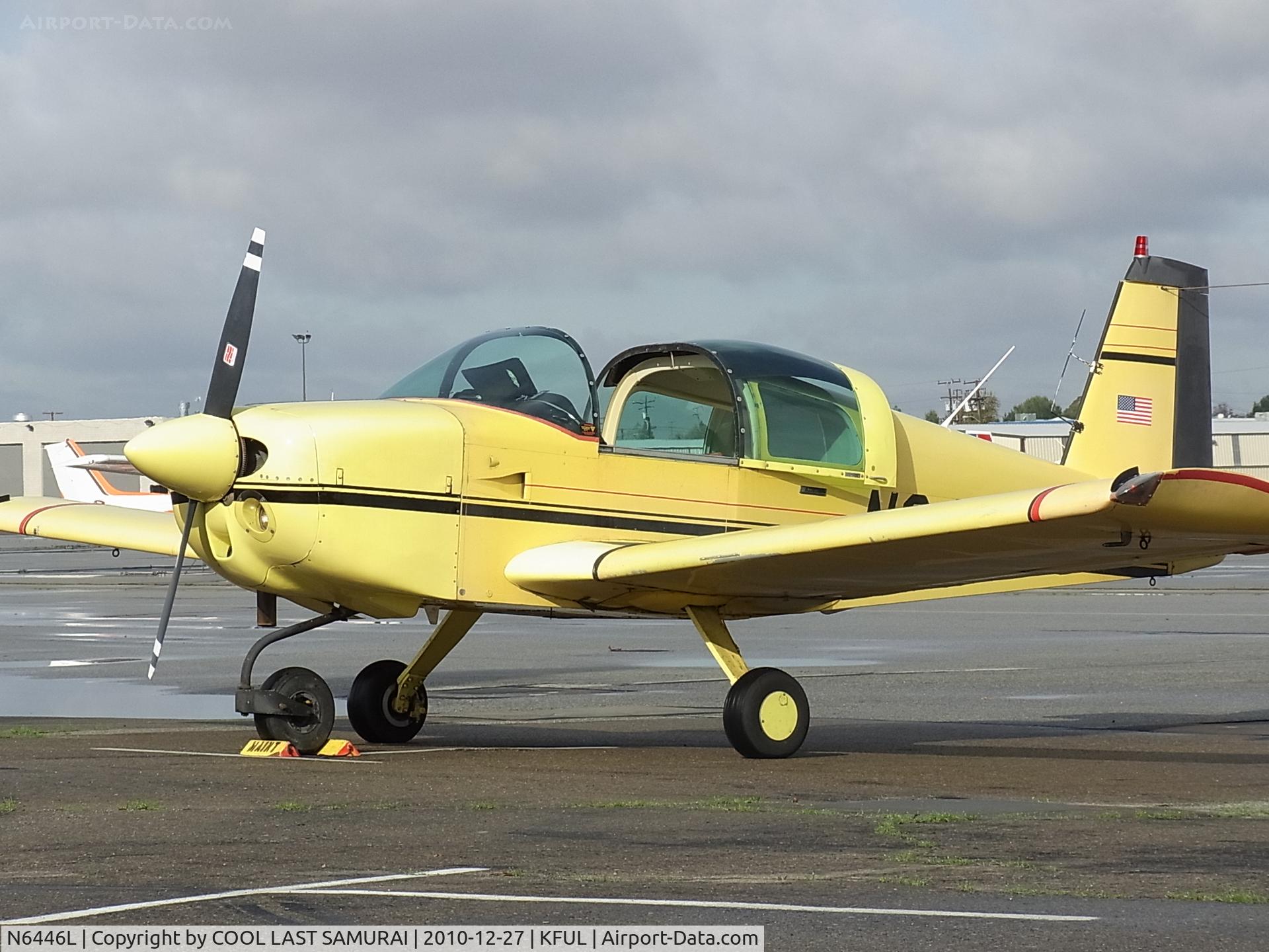 N6446L, 1972 American Aviation AA-1A Trainer C/N AA1A-0446, Fullerton Airport Fuel Pit
