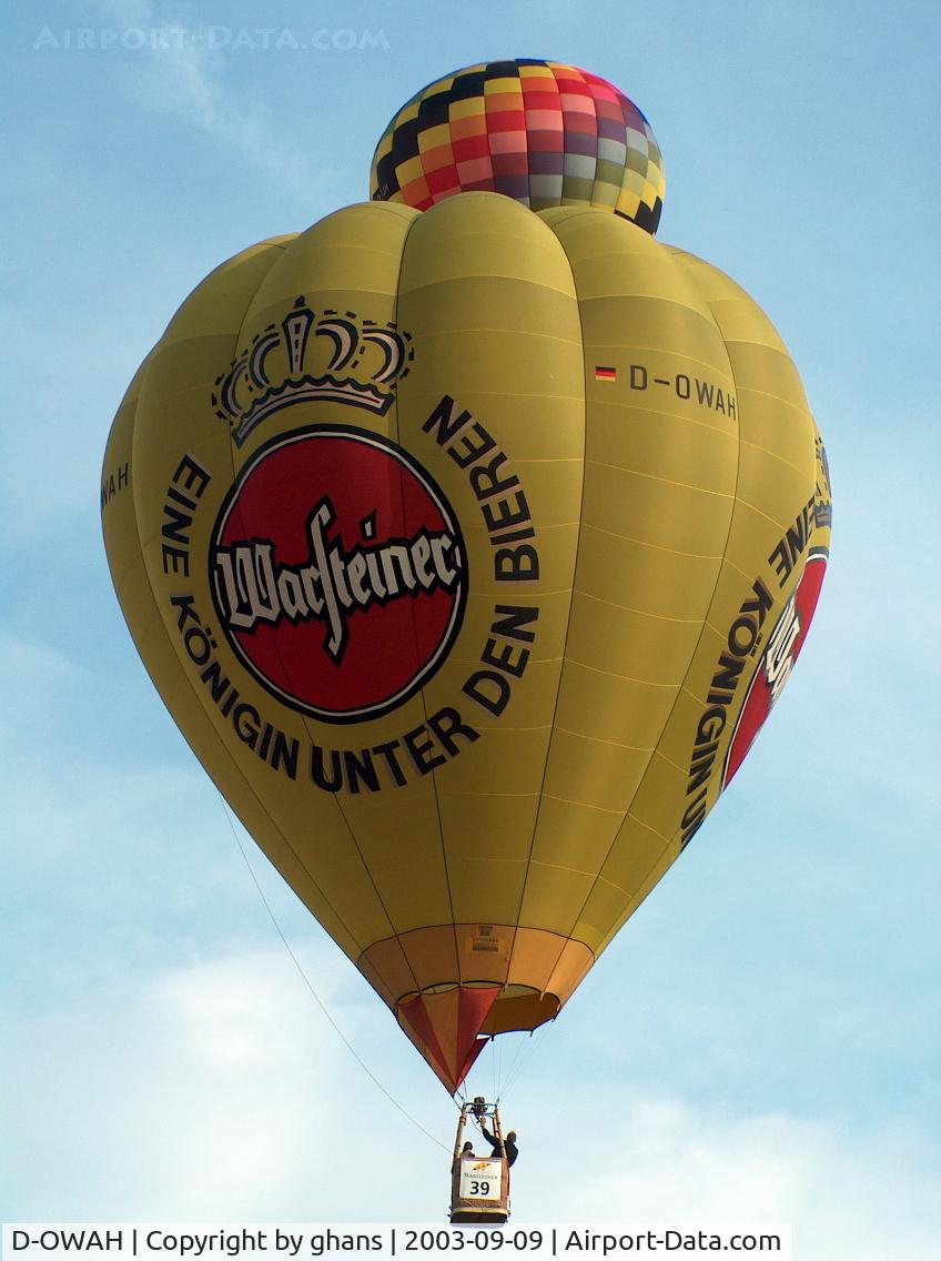 D-OWAH, 1994 Thunder & Colt Balloons AX7-65 C/N 2562, WIM 2003