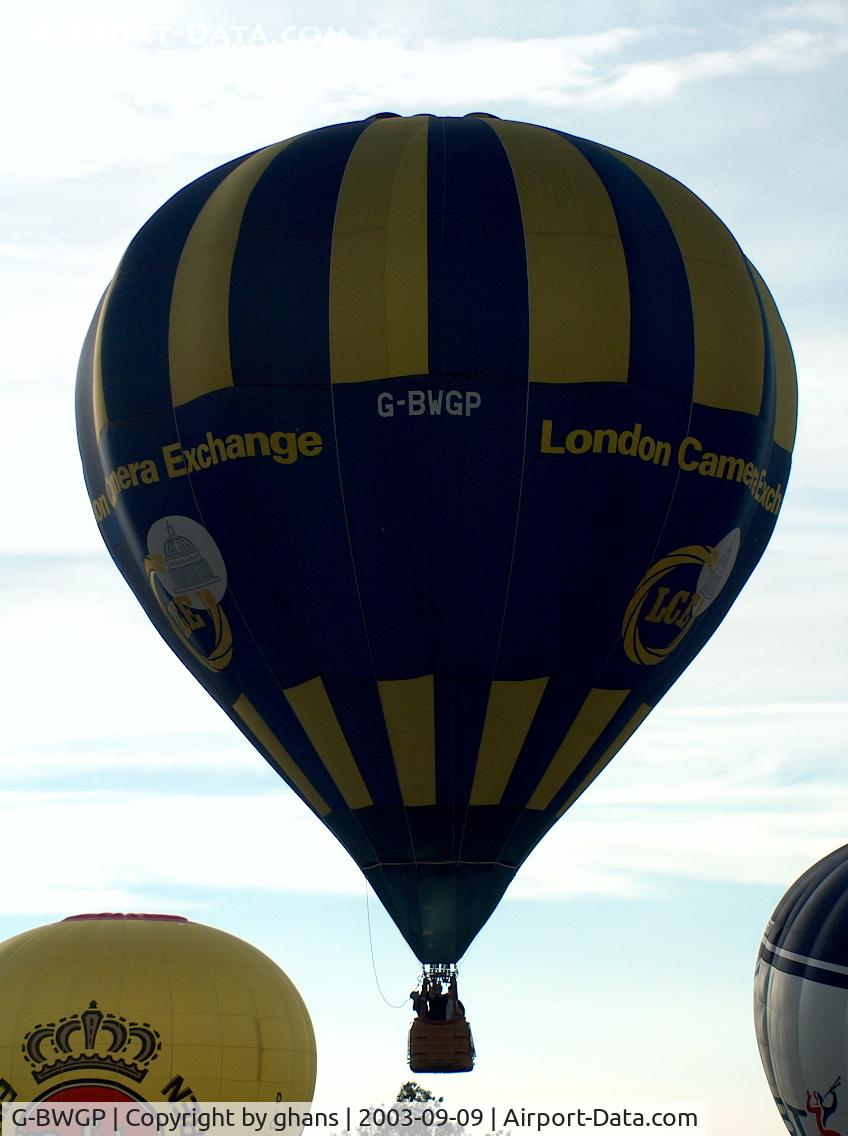 G-BWGP, 1995 Cameron Balloons C-80 C/N 3631, WIM 2003