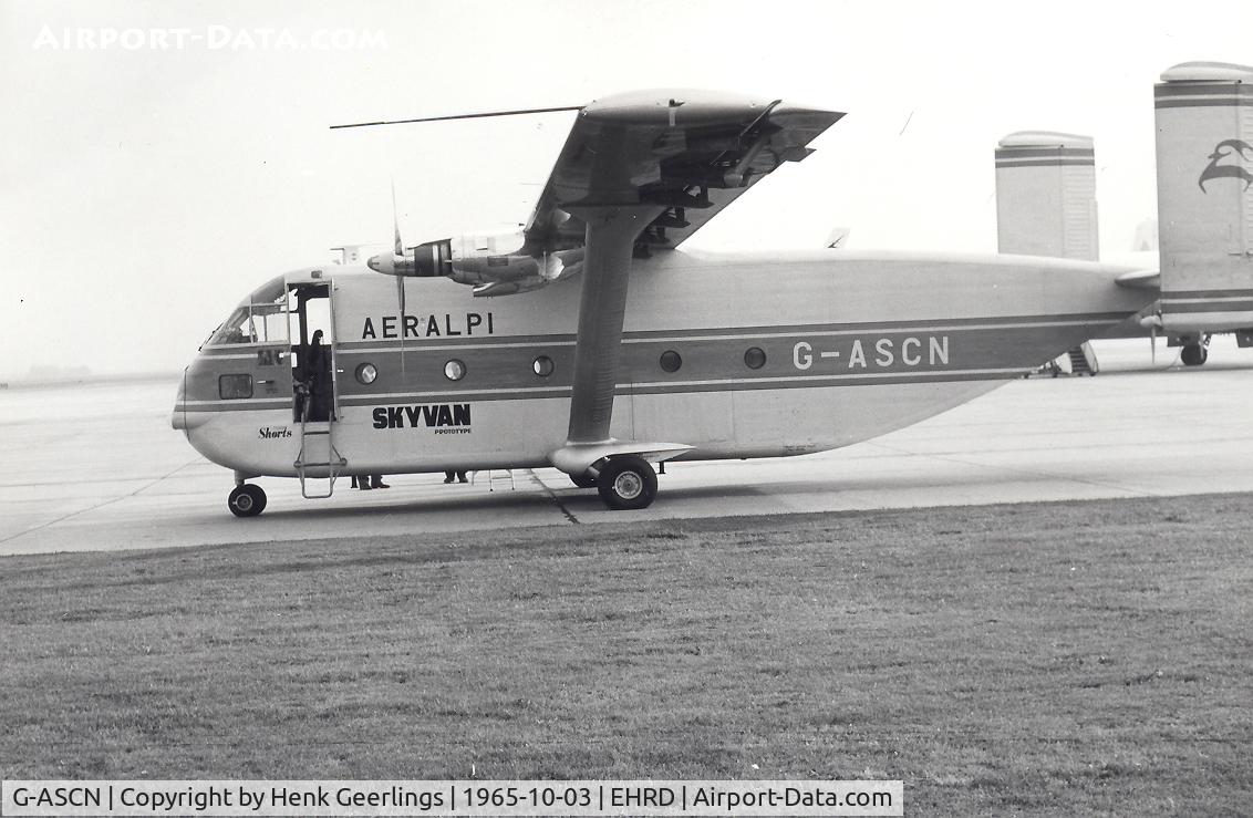 G-ASCN, 1962 Short SC-7 Skyvan 1A C/N SH.1828, Rotterdam - Zestienhoven Airport , Aer Alpi  Skyvan 