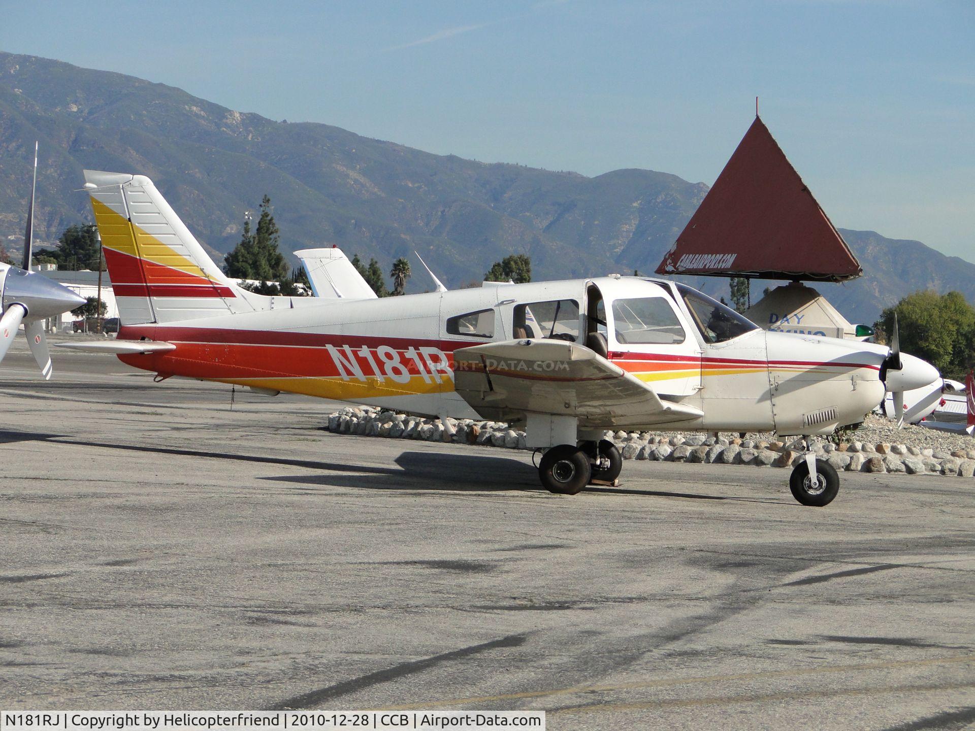N181RJ, 1980 Piper PA-28-181 Archer II C/N 28-8190106, Brackett visitor parked north of Maniac Mike's Cafe