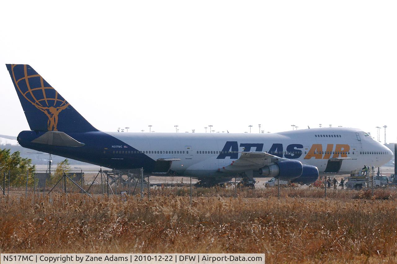 N517MC, 1985 Boeing 747-243B C/N 23300, Atlas Air 747 on the UPS ramp at DFW Airport.