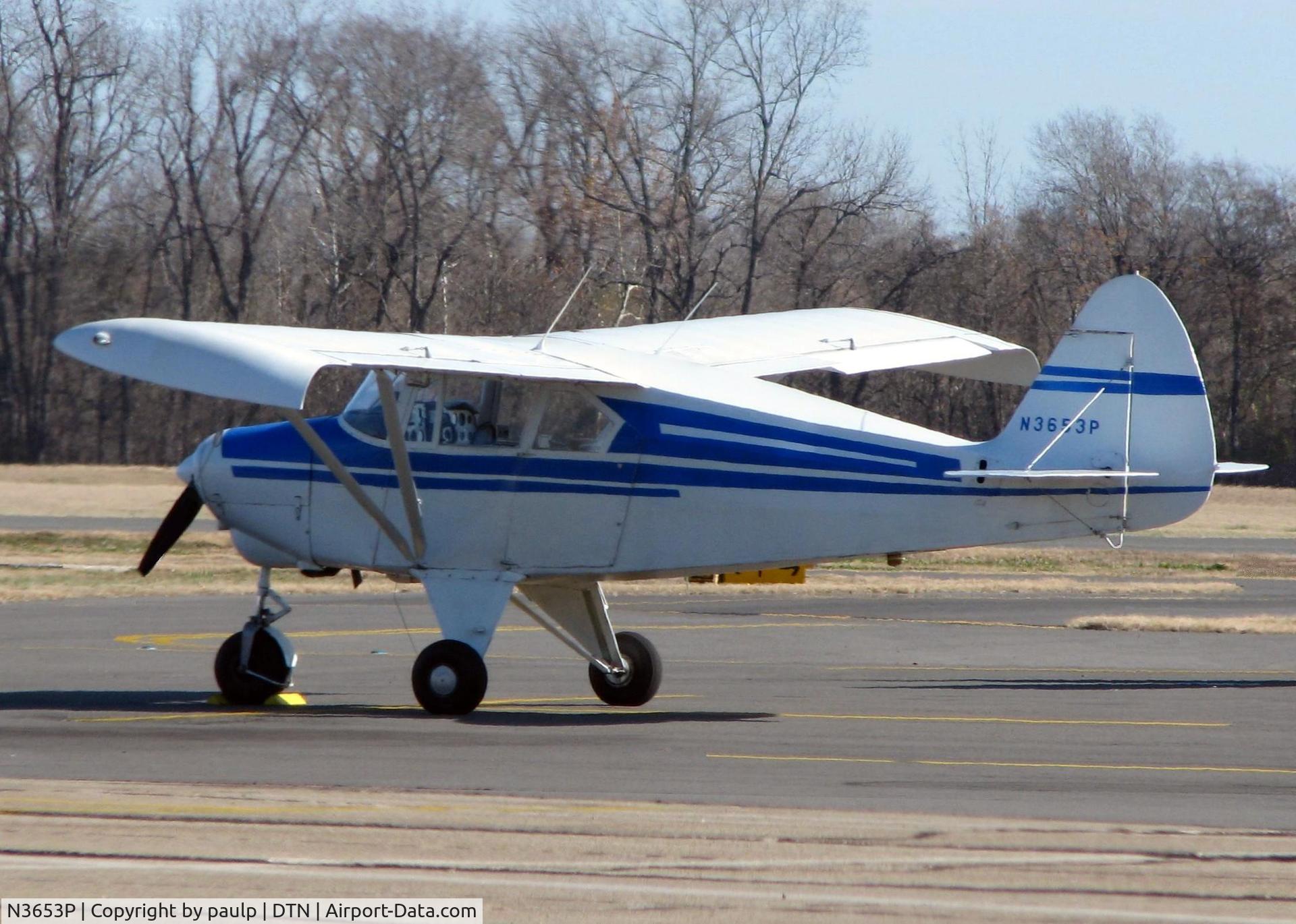 N3653P, 1955 Piper PA-22-150 C/N 22-3404, At Downtown Shreveport.