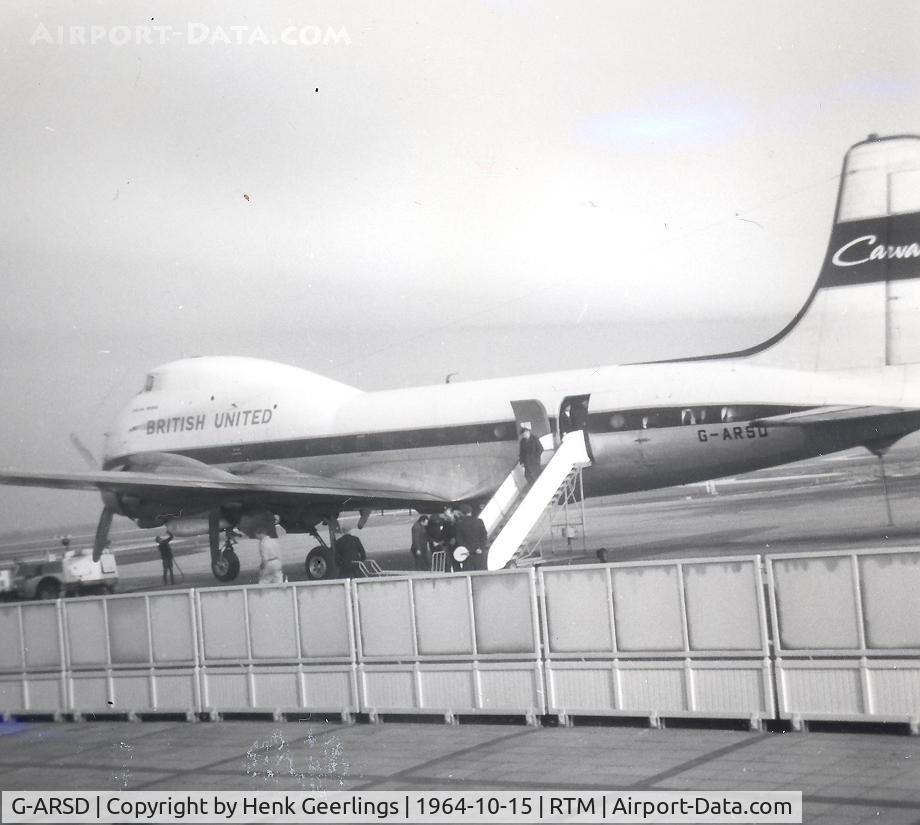 G-ARSD, Aviation Traders ATL-98 Carvair C/N 10311/ATL98/02, Rotterdam - Zestienhoven
15 Oct 1964

Scan from photo