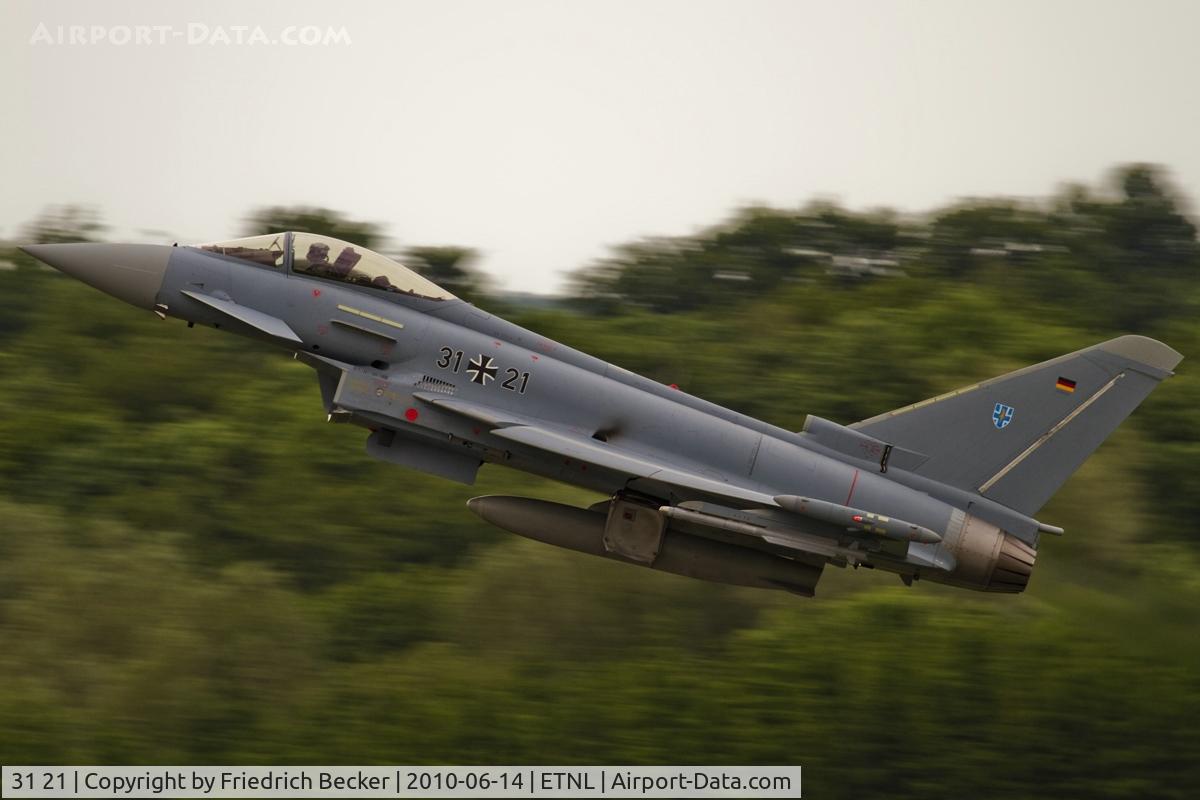 31 21, 2009 Eurofighter EF-2000 Typhoon S C/N AS014, departure from Laage