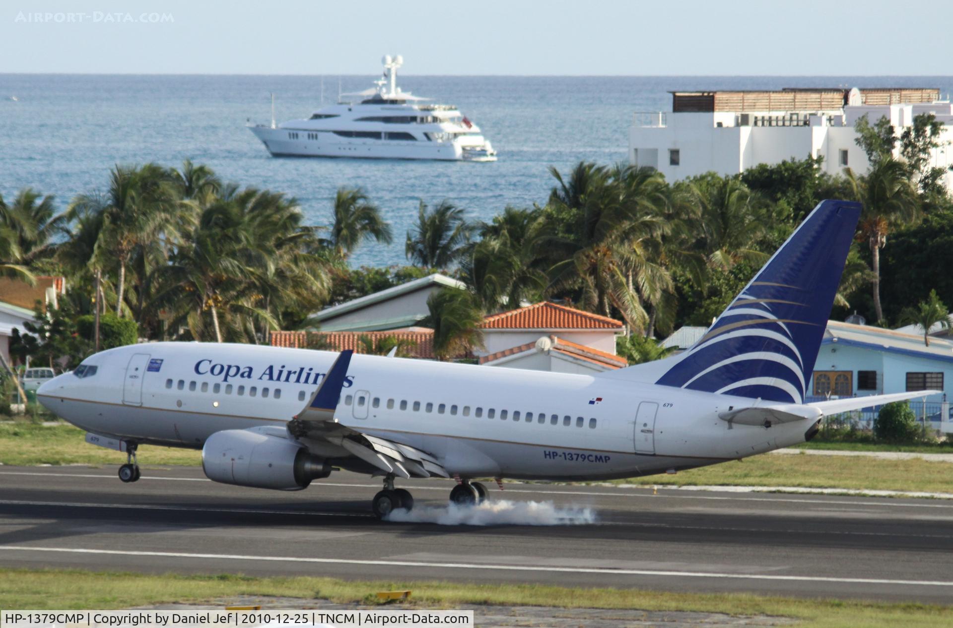 HP-1379CMP, 2002 Boeing 737-7V3 C/N 30463, Copa air  HP-1379CMP landing at TNCM