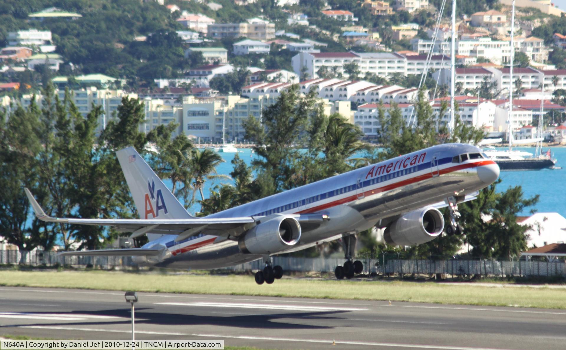 N640A, 1991 Boeing 757-223 C/N 24598, American airlines N640A departing TNCM runway 28