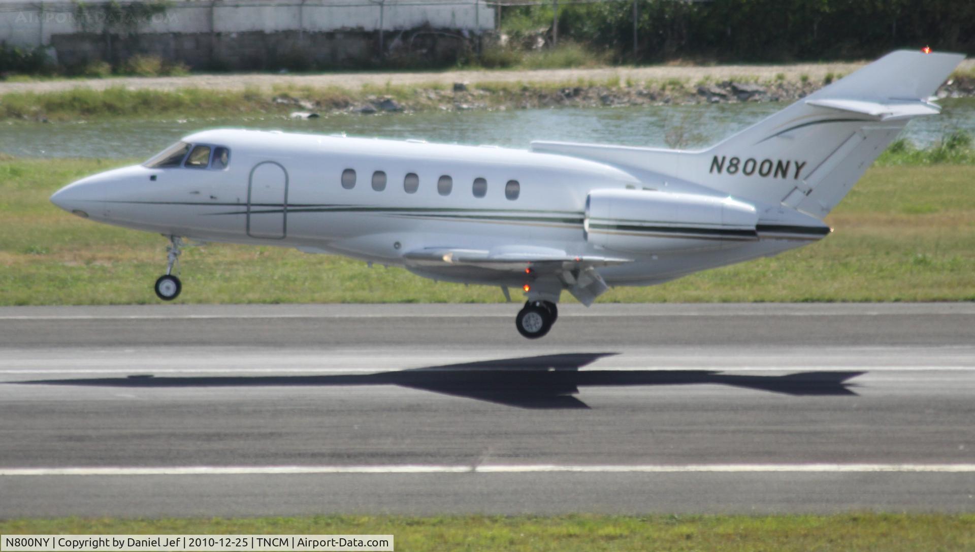 N800NY, 1994 British Aerospace BAe.125-800A C/N 258254, N800NY landing at TNCM