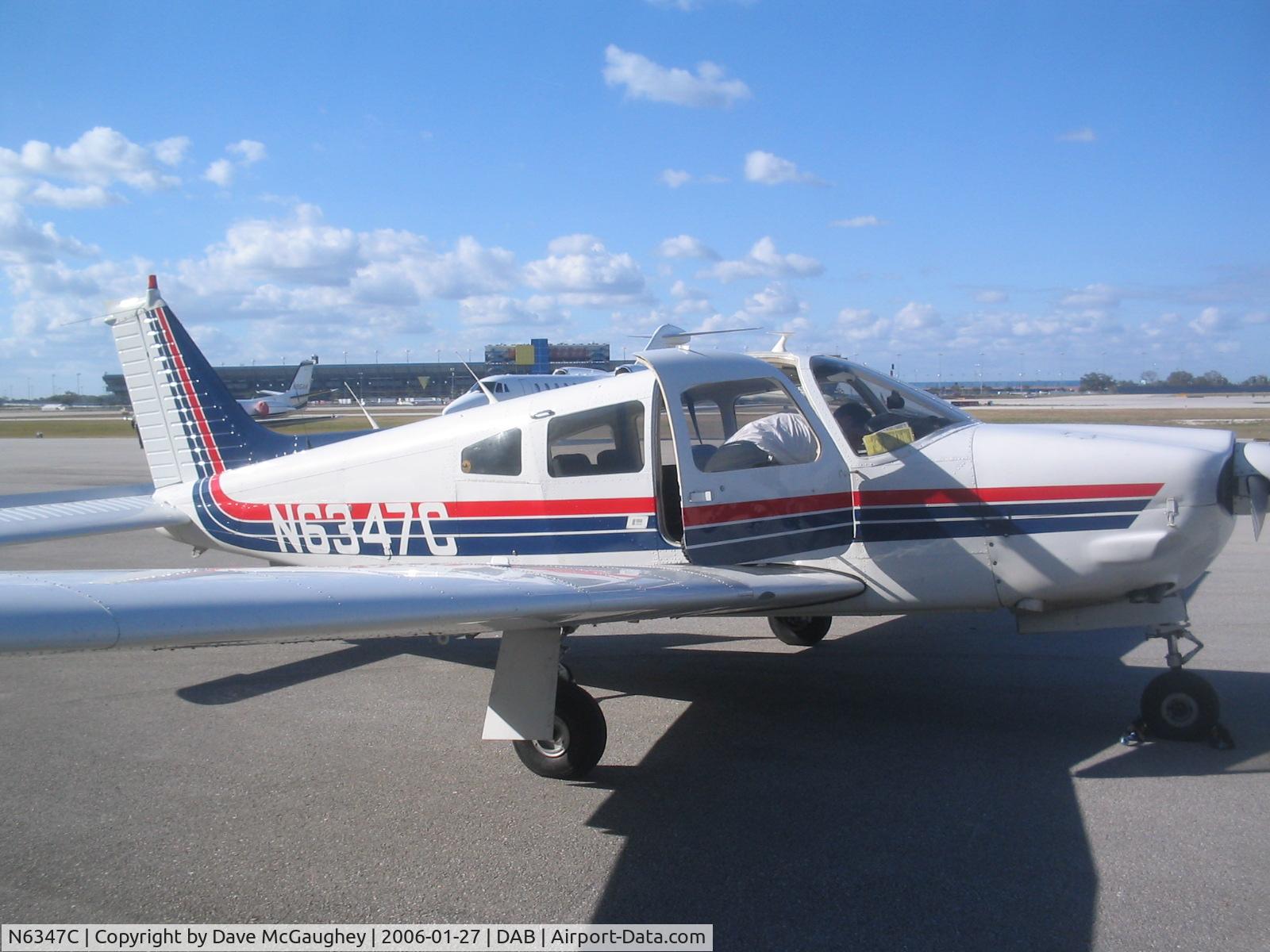 N6347C, 1978 Piper PA-28R-201 Cherokee Arrow III C/N 28R-7837160, Taken at Daytona International airport after a test flight.