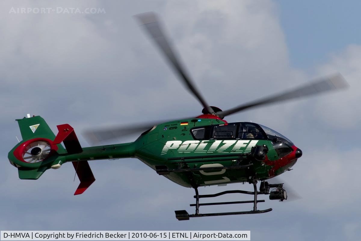D-HMVA, Eurocopter EC-135P-1 C/N 0046, hovering back to the flightline