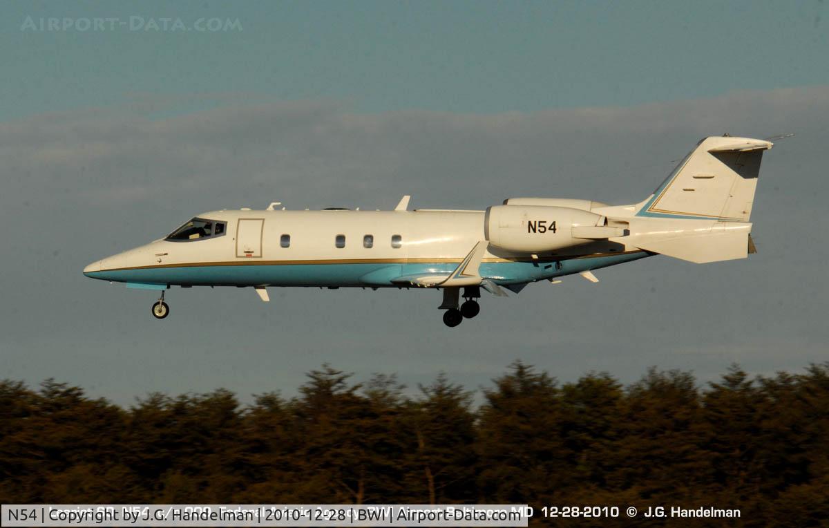 N54, 1993 Learjet Inc 60 C/N 009, FAA Airways Monitor at BWI.