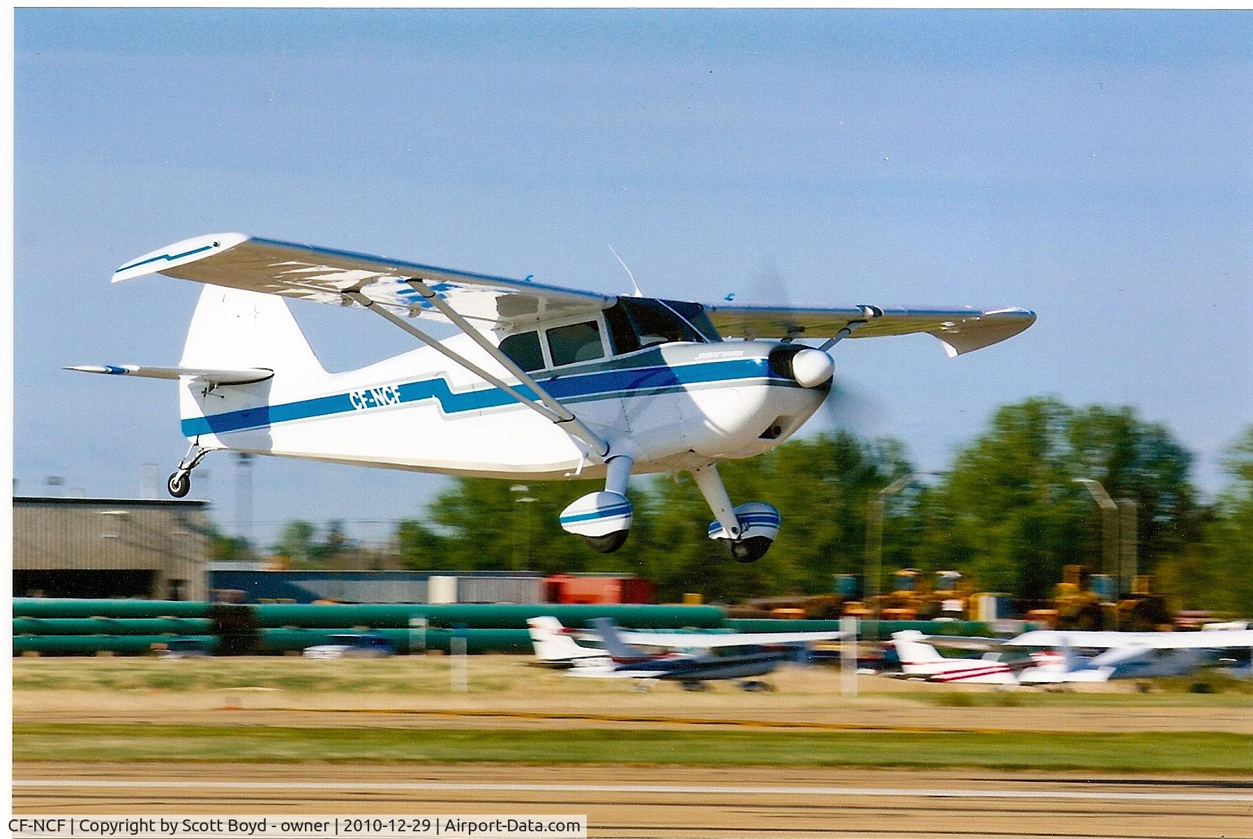 CF-NCF, 1947 Stinson 108-2 Voyager C/N 108-2500, on final