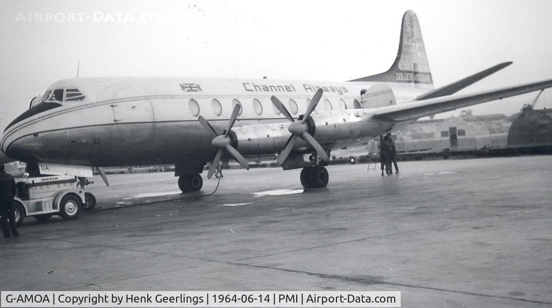 G-AMOA, 1953 Vickers Viscount 701 C/N 9, Channel Airways, Palma Airport Spain