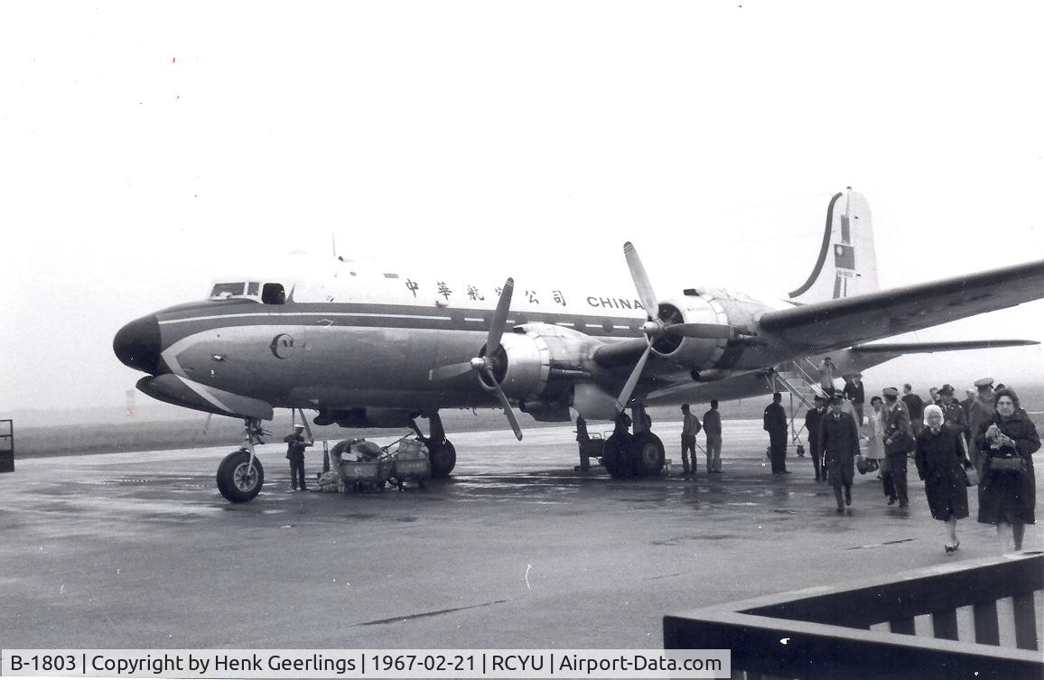 B-1803, 1945 Douglas C-54G Skymaster C/N 36030, China Airlines , Hualien Airport , Taiwan , 1967