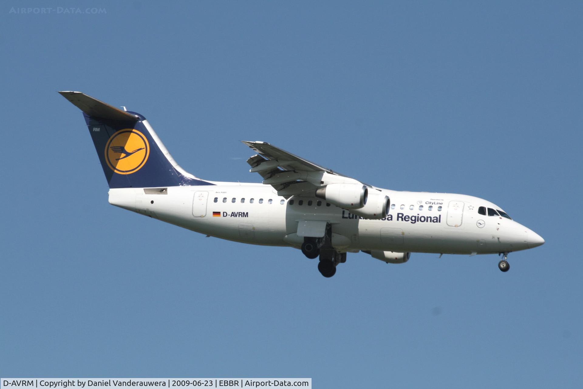 D-AVRM, 1996 British Aerospace Avro 146-RJ85 C/N E.2288, Arrival of flight LH4602  to RWY 02