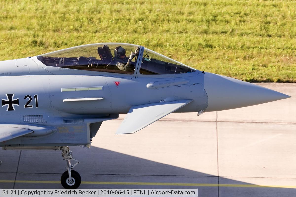 31 21, 2009 Eurofighter EF-2000 Typhoon S C/N AS014, taxying back to the 