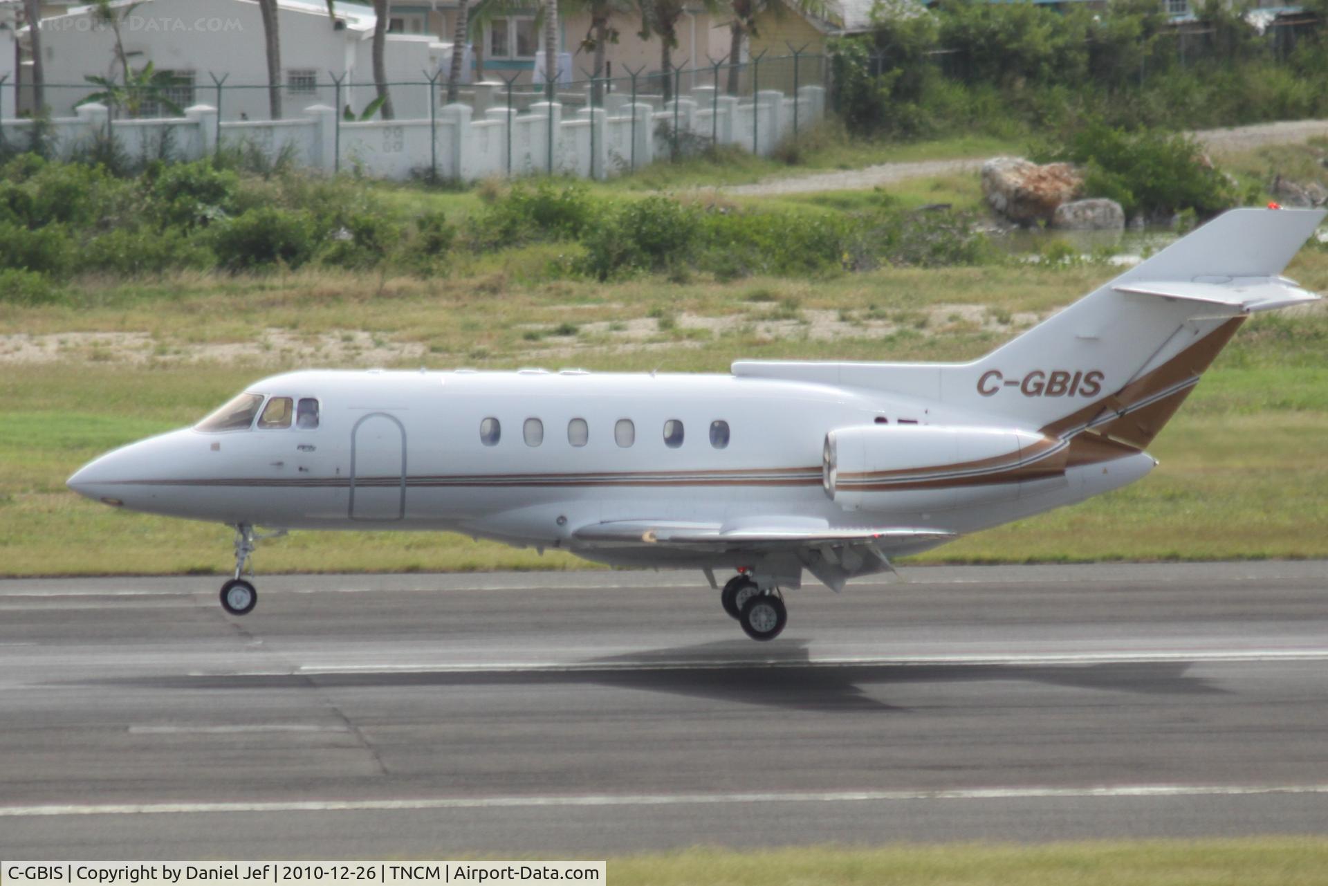 C-GBIS, 1988 British Aerospace BAe.125-800A C/N 258117, C-GBIS landing at TNCM