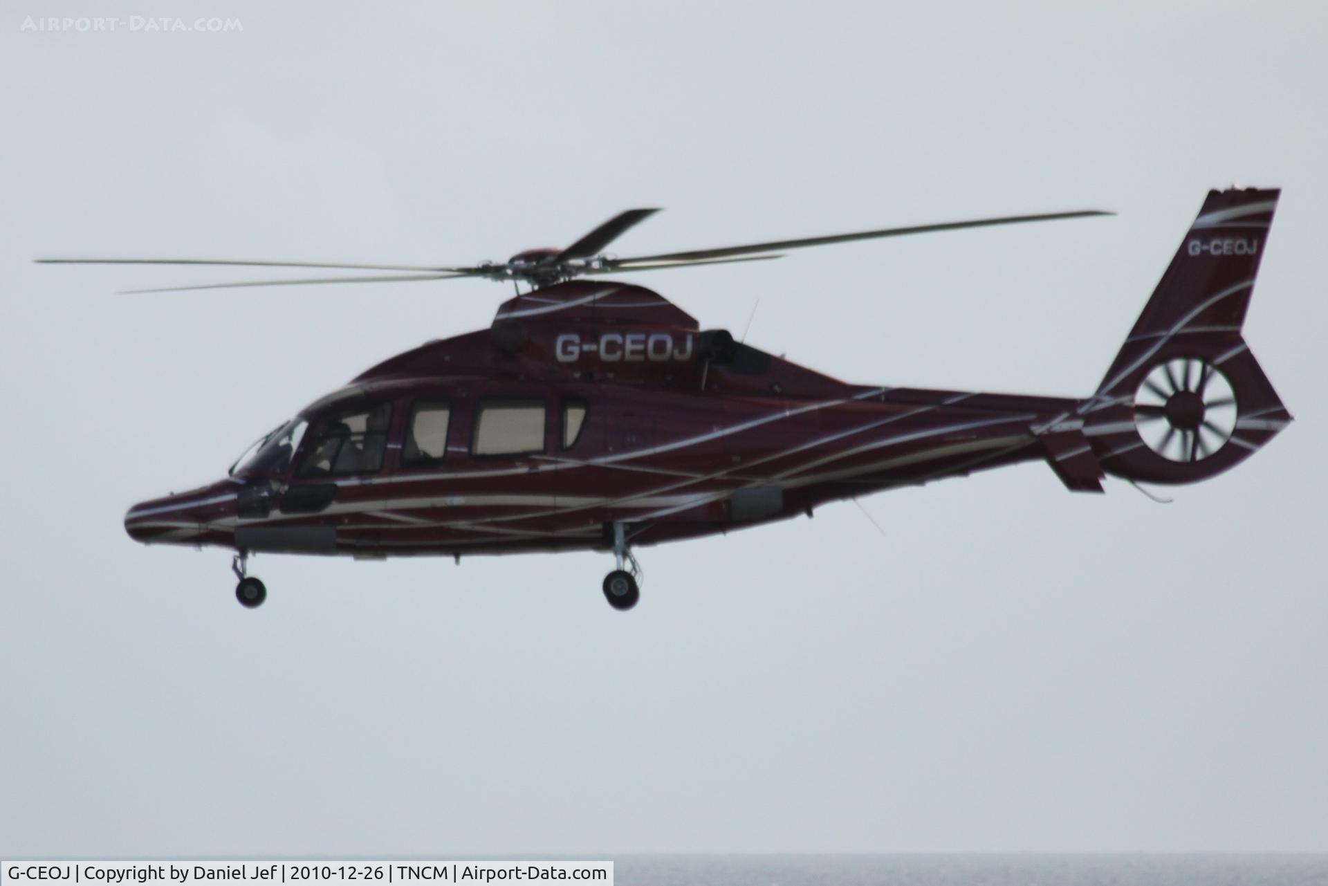 G-CEOJ, 2000 Eurocopter EC-155B C/N 6575, G-CEOJ landing at TNCM