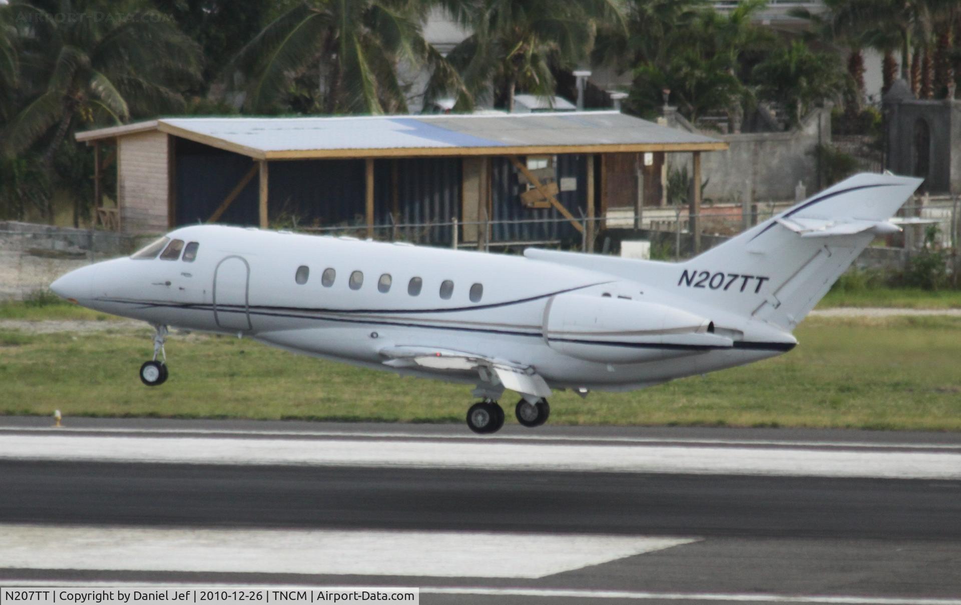 N207TT, 1992 British Aerospace BAe.125-1000A C/N 259008, N207TT landing at TNCM