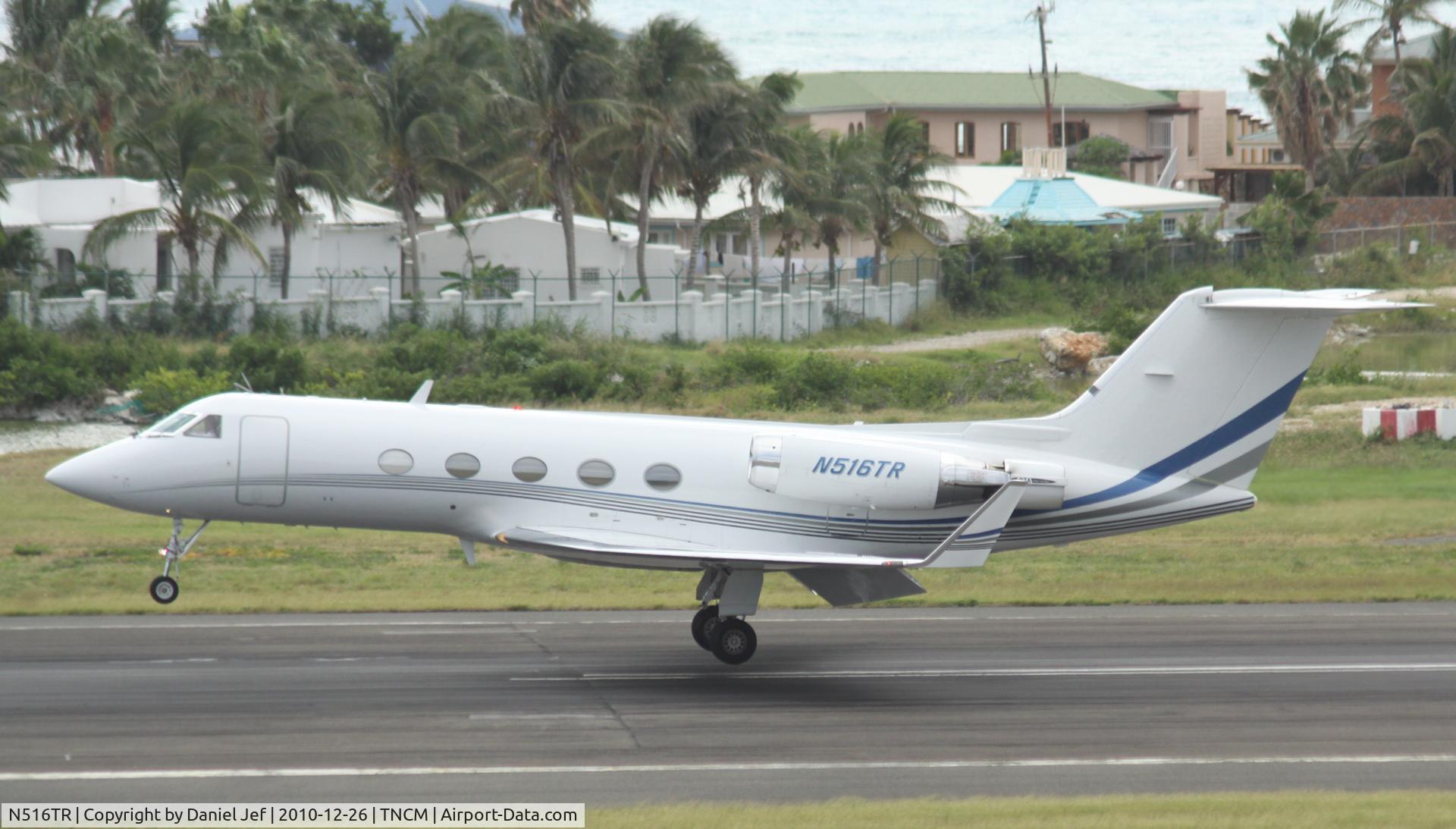 N516TR, 1980 Gulfstream Aerospace G-1159A Gulfstream III C/N 252, N516TR landing at TNCM