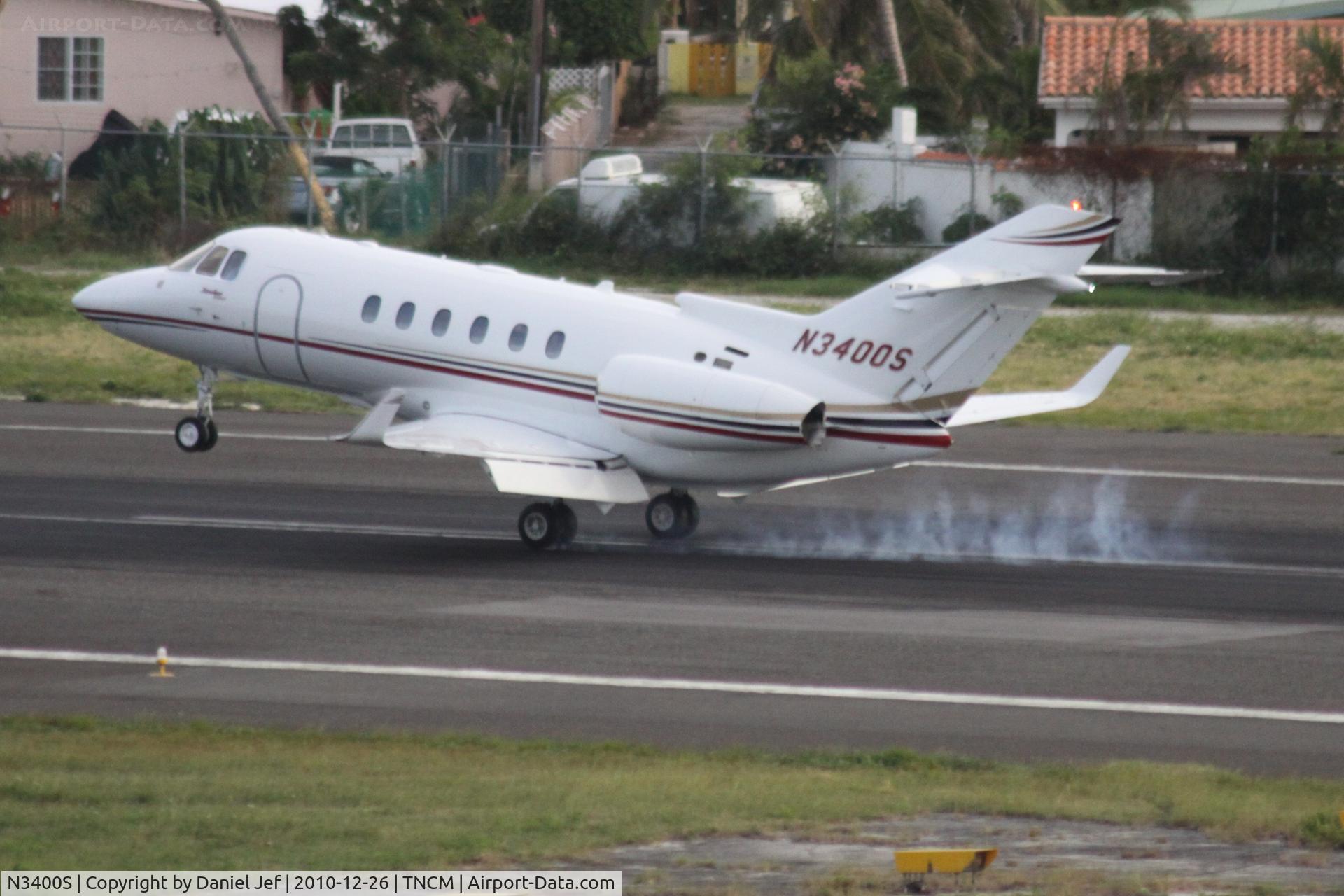 N3400S, 2008 Hawker Beechcraft Hawker 850XP C/N 258959, N3400S landing at TNCM