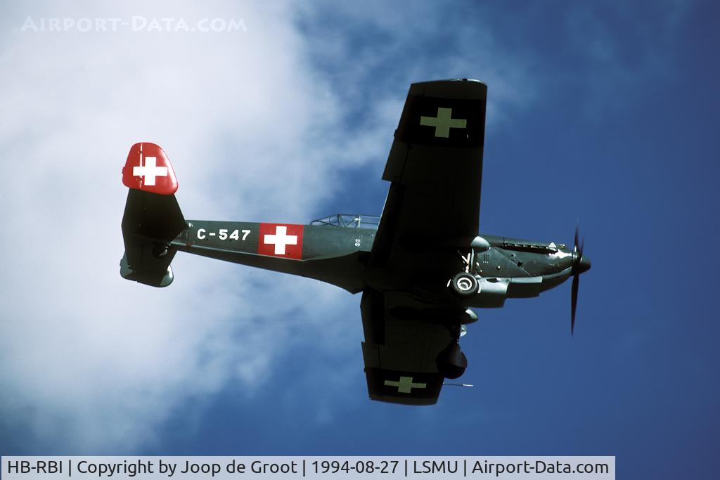 HB-RBI, 1943 EKW C-3603 C/N 327, C-547 is painted in its original WW2 colours.