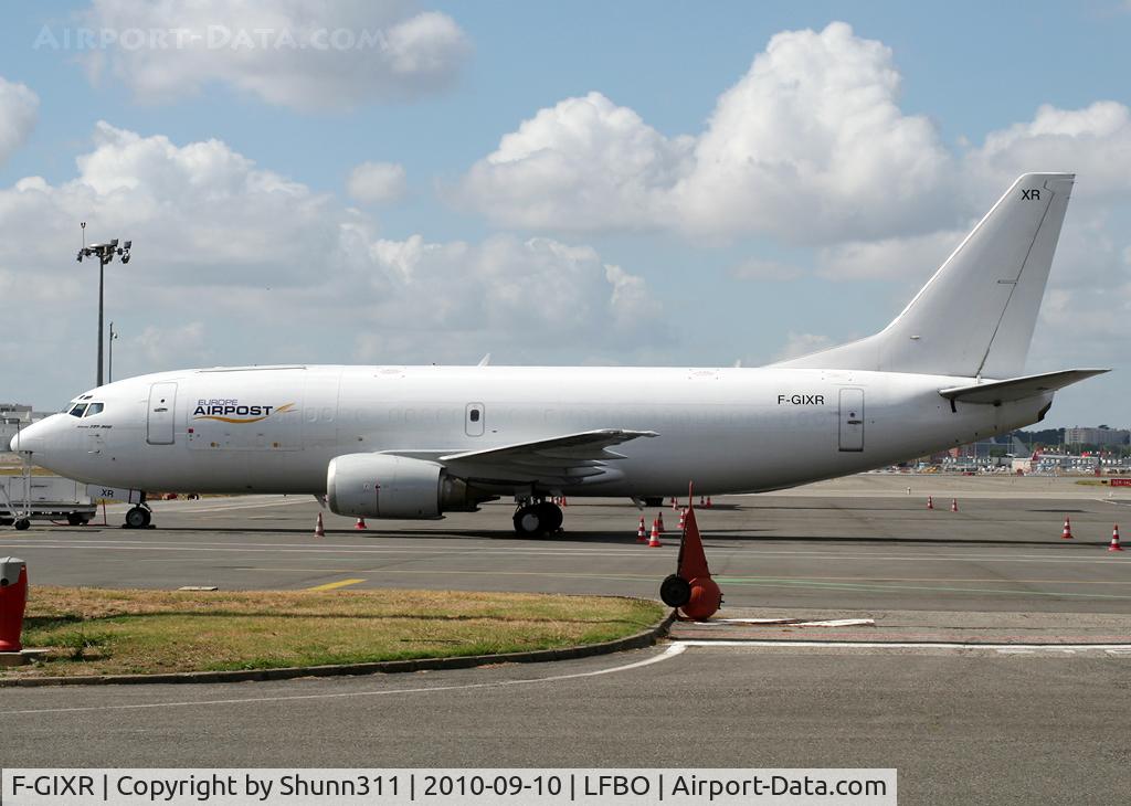 F-GIXR, 1992 Boeing 737-3H6 C/N 27125, Parked at the old Terminal with new titles...