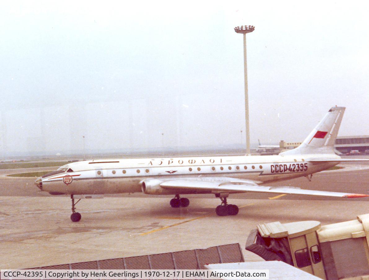CCCP-42395, 1959 Tupolev Tu-104A C/N 8350805, Aeroflot , Schiphol

Scan from photo