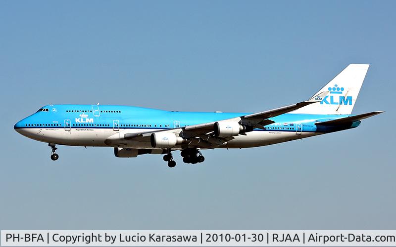 PH-BFA, 1989 Boeing 747-406 C/N 23999, klm861 arrives from AMS in 34L