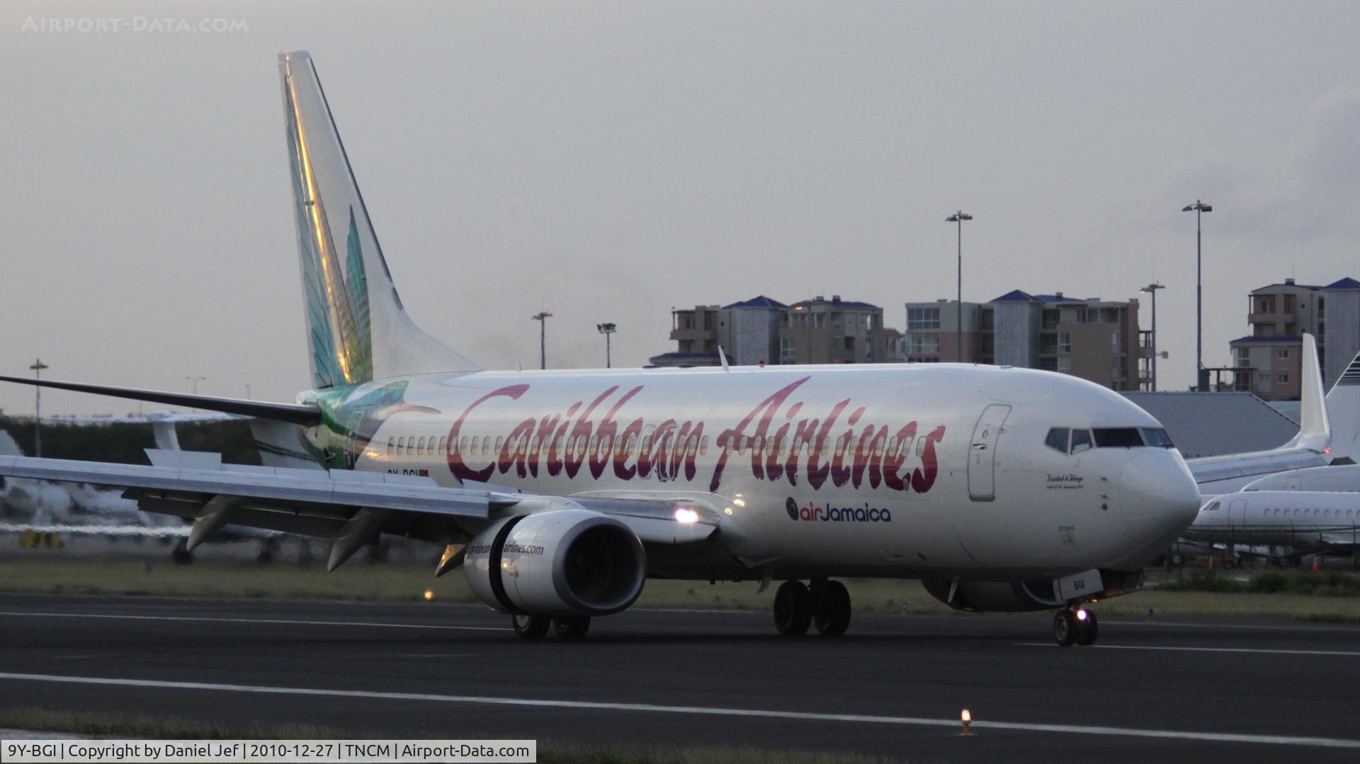 9Y-BGI, 2000 Boeing 737-8Q8 C/N 28232, Just landed at TNCM