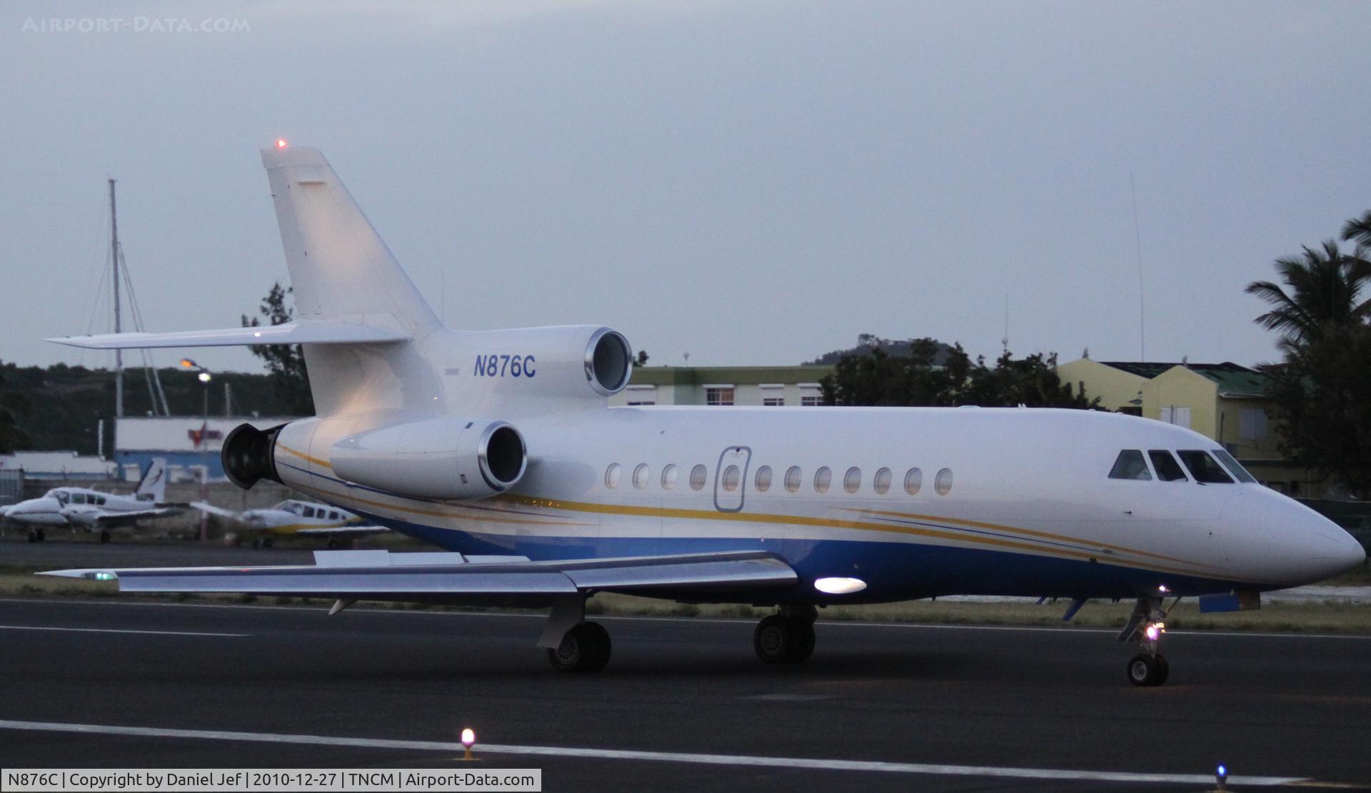 N876C, 2006 Dassault Falcon 900EX C/N 162, N876C landing at TNCM
