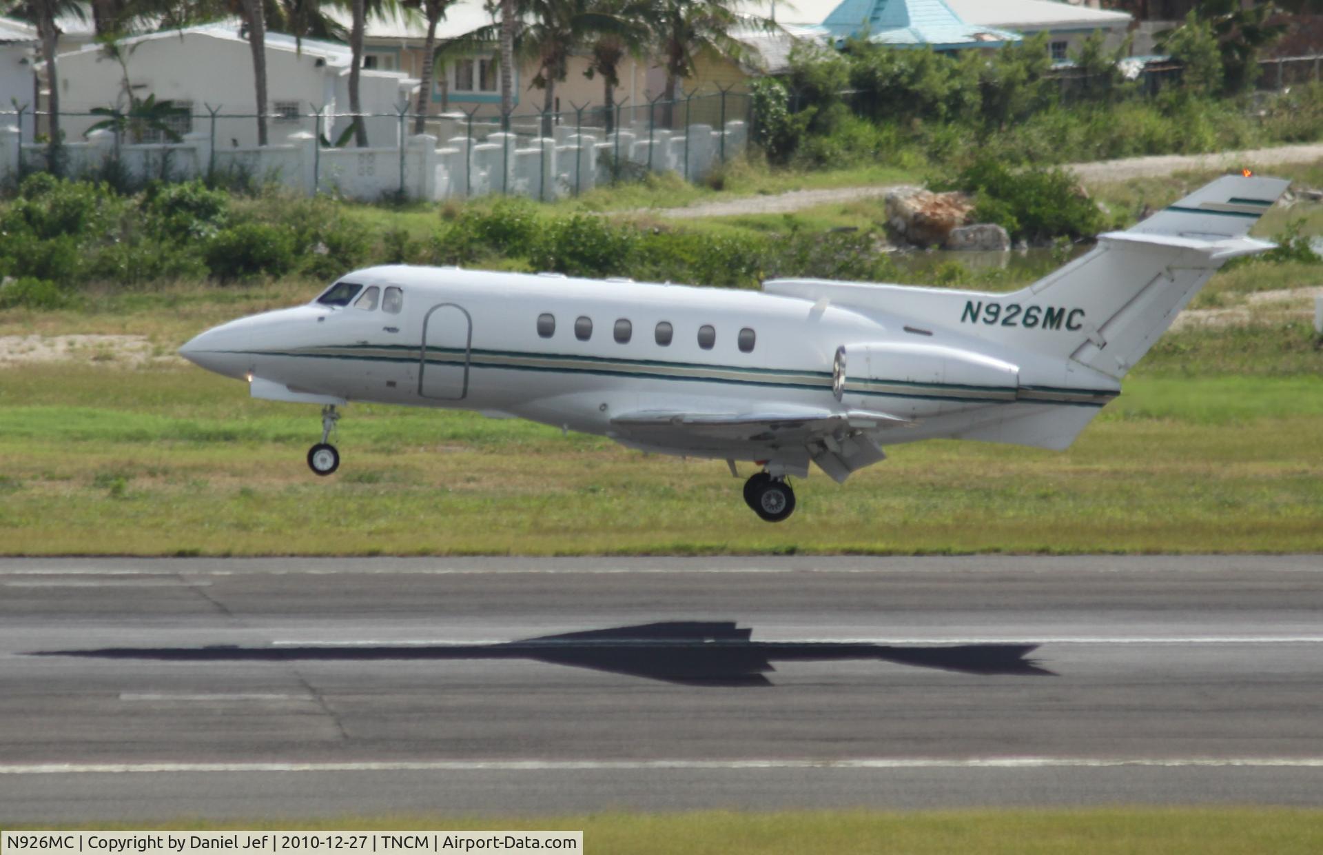 N926MC, 1978 Hawker Siddeley HS.125 Series 700A C/N 257021, N926MC landing at  TNCM