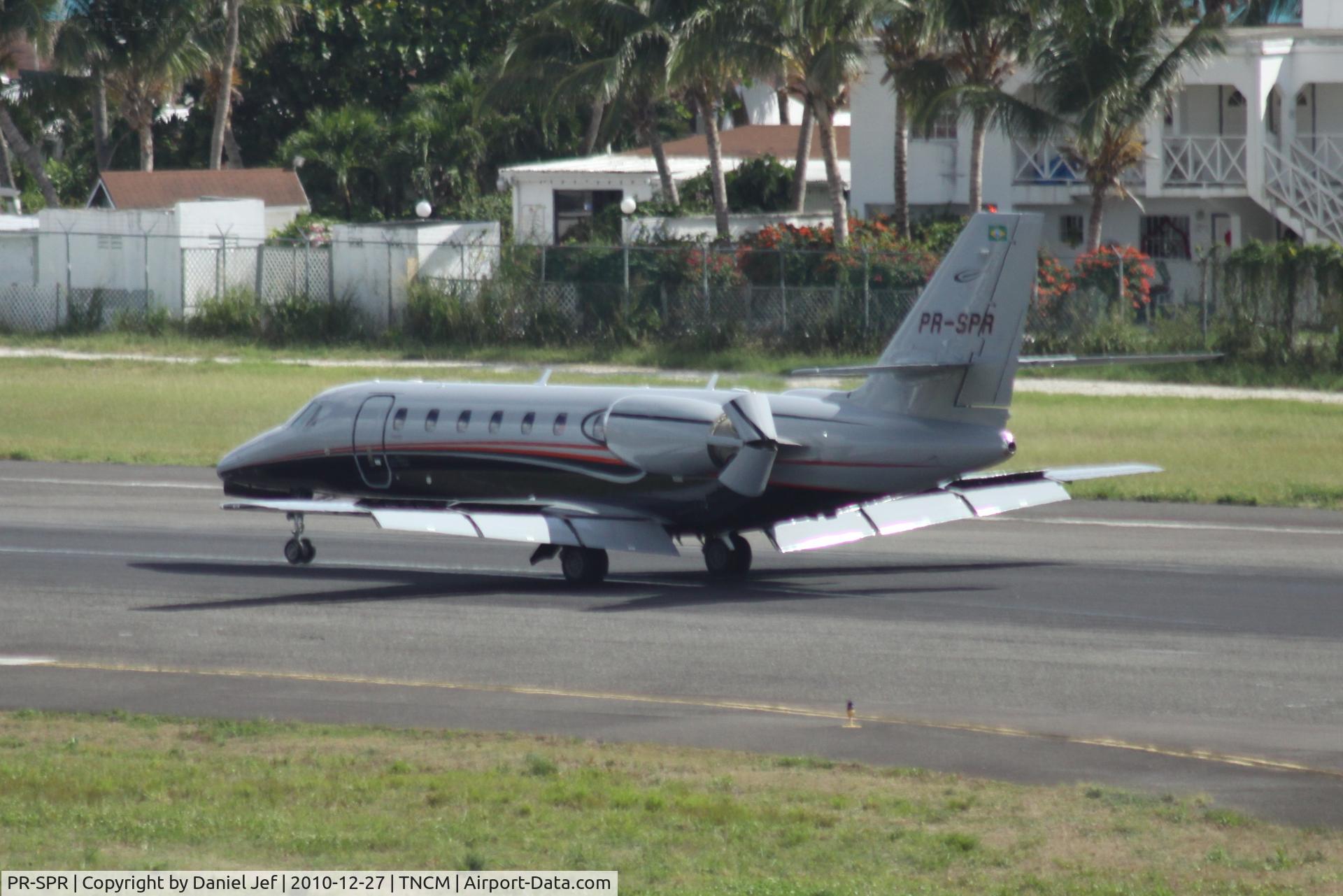 PR-SPR, 2007 Cessna 680 Citation Sovereign C/N 680-0132, PR-SPR landing at TNCM