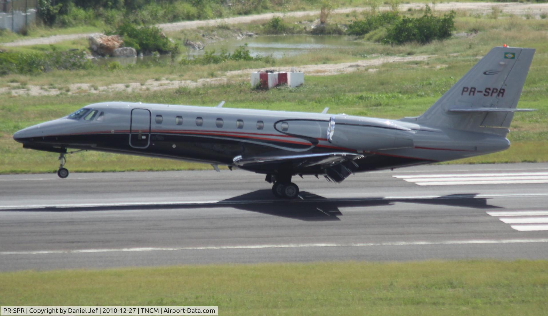 PR-SPR, 2007 Cessna 680 Citation Sovereign C/N 680-0132, PR_SPR touching down at TNCM