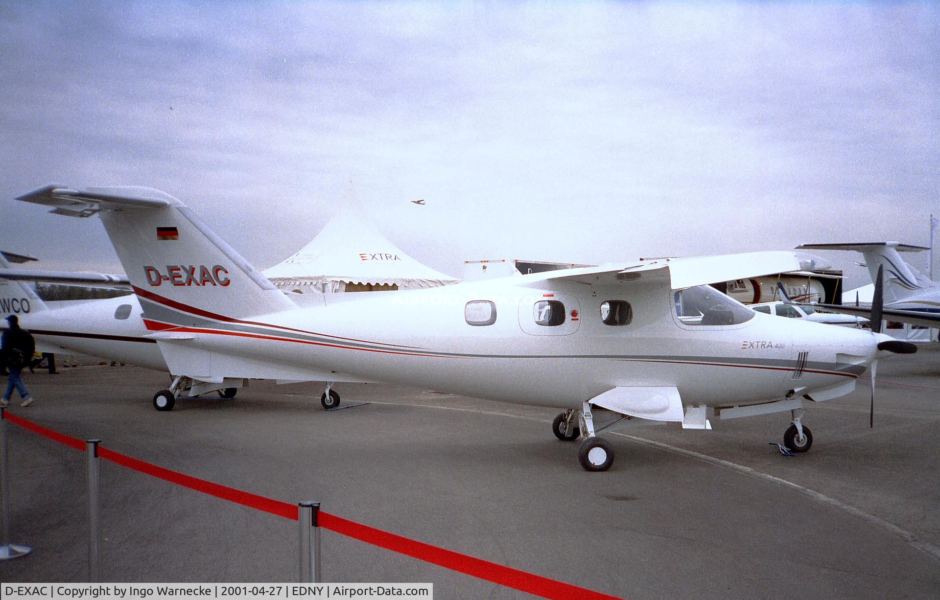 D-EXAC, 2001 Extra EA-400 C/N 18, Extra EA-400 at the AERO 2001, Friedrichshafen
