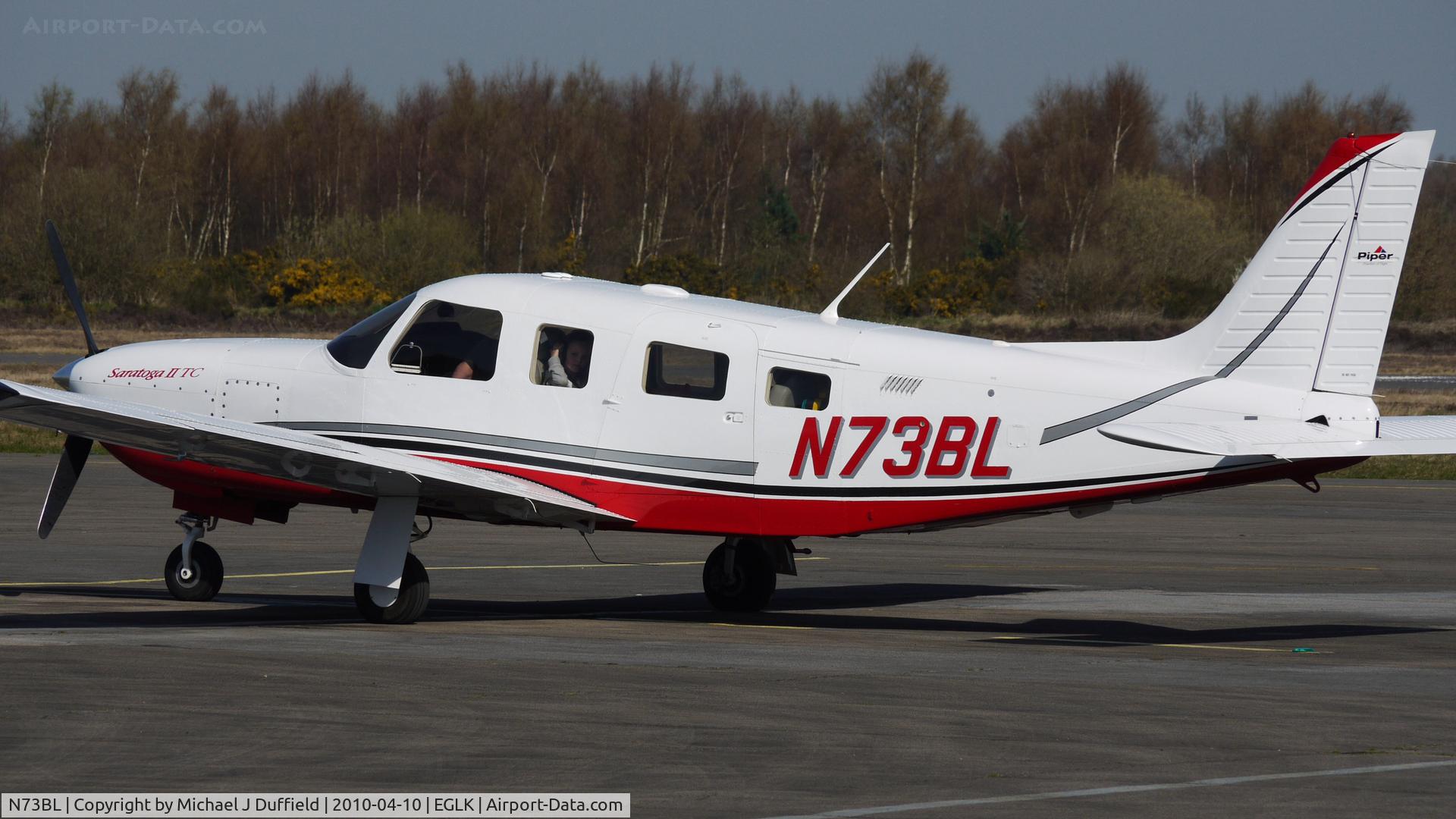 N73BL, 2007 Piper PA-32R-301T Turbo Saratoga C/N 3257450, UK-based Saratoga at Blackbushe 10th April 2010