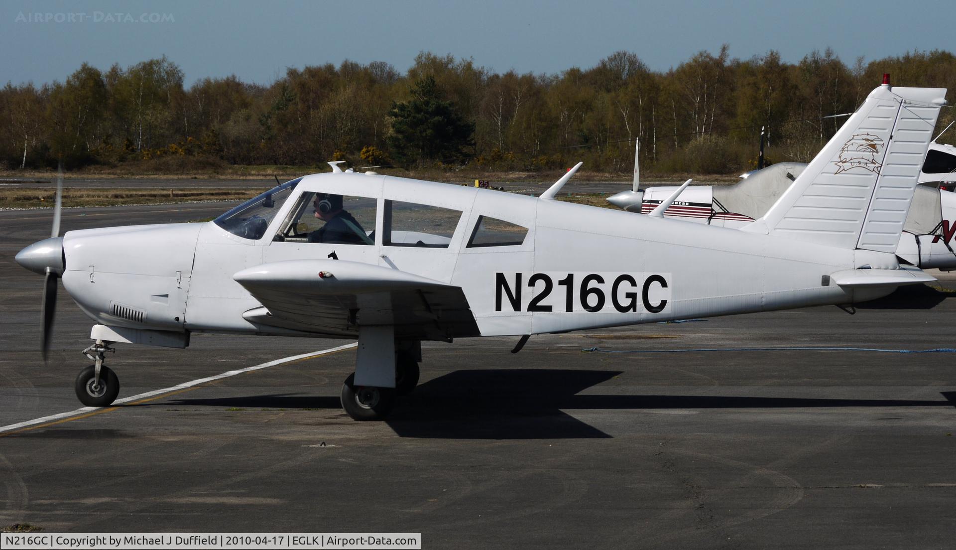 N216GC, 1971 Piper PA-28R-200 Cherokee Arrow B C/N 28R-7135151, UK-based Cherokee Arrow at Blackbushe 17th April 2010