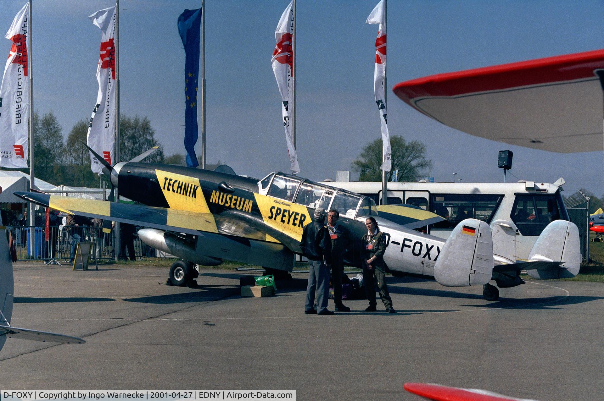 D-FOXY, F+W C-3605 Schlepp C/N 315, Eidgenössisches Flugzeugwerk (F+W) Emmen C-3605 Schlepp at the AERO 2001, Friedrichshafen