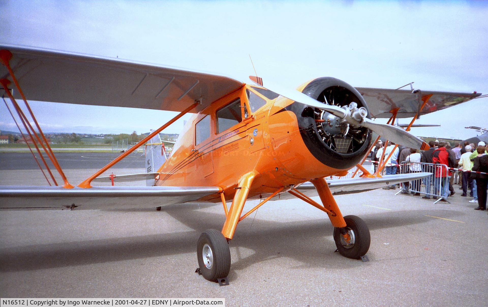 N16512, 1936 Waco YKS-6 C/N 4504, Waco YKS-6 at the AERO 2001, Friedrichshafen