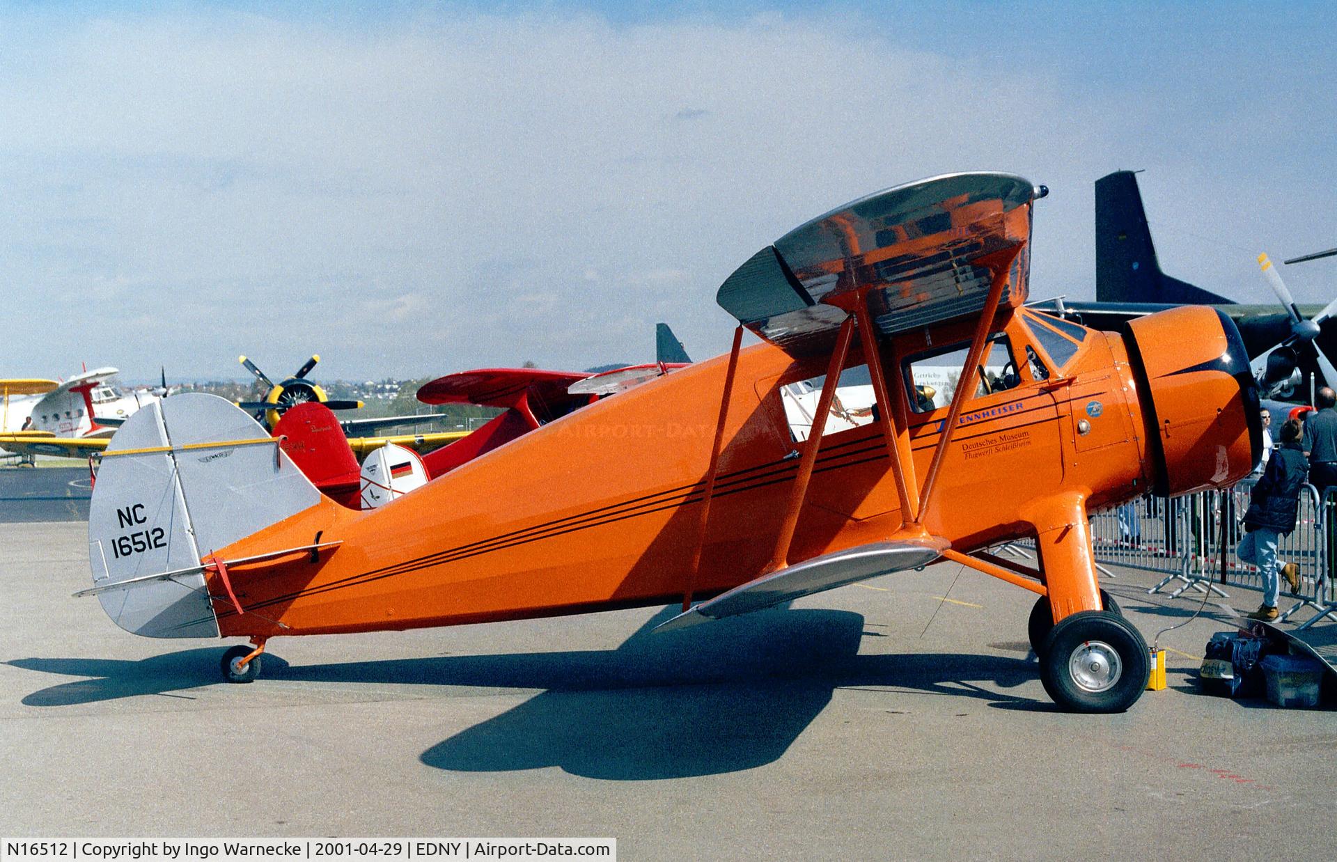 N16512, 1936 Waco YKS-6 C/N 4504, Waco YKS-6 at the AERO 2001, Friedrichshafen