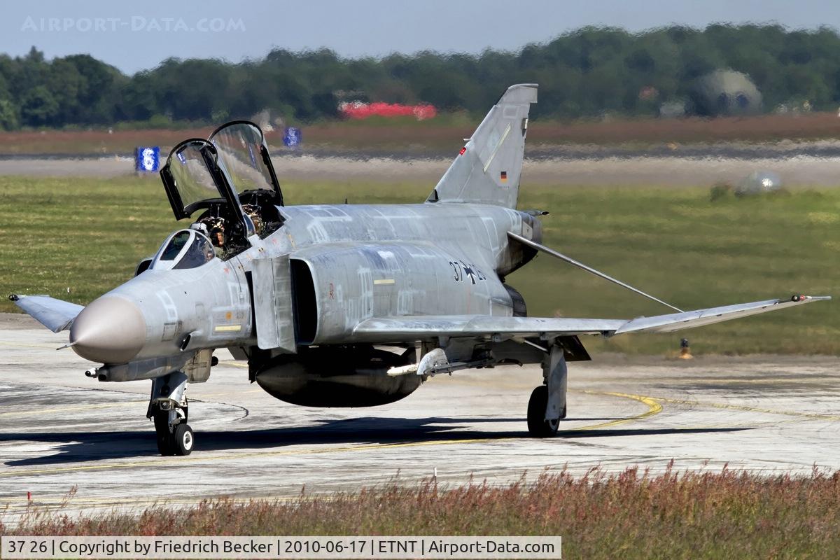 37 26, 1972 McDonnell Douglas F-4F Phantom II C/N 4413, taxying at Wittmund