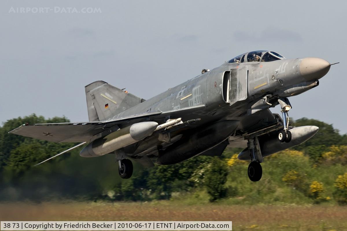 38 73, 1972 McDonnell Douglas F-4F Phantom II C/N 4791, moments prior touchdown