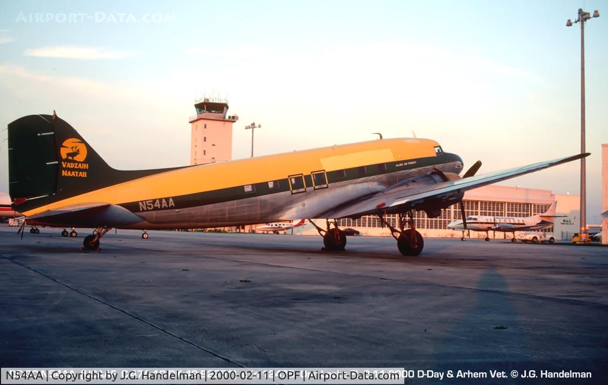 N54AA, 1944 Douglas DC-3 C/N 12475, at Opa Locka.  WWII veteran- D-Day and Arnhem