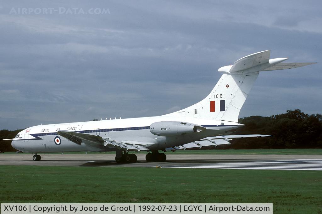 XV106, 1967 Vickers VC10 C.1K C/N 836, In 1992 the VC-10 C.1 had not yet been converterd as a tanker/transporter. Very impressive to be near this aircraft when it was winding up its four Conways!